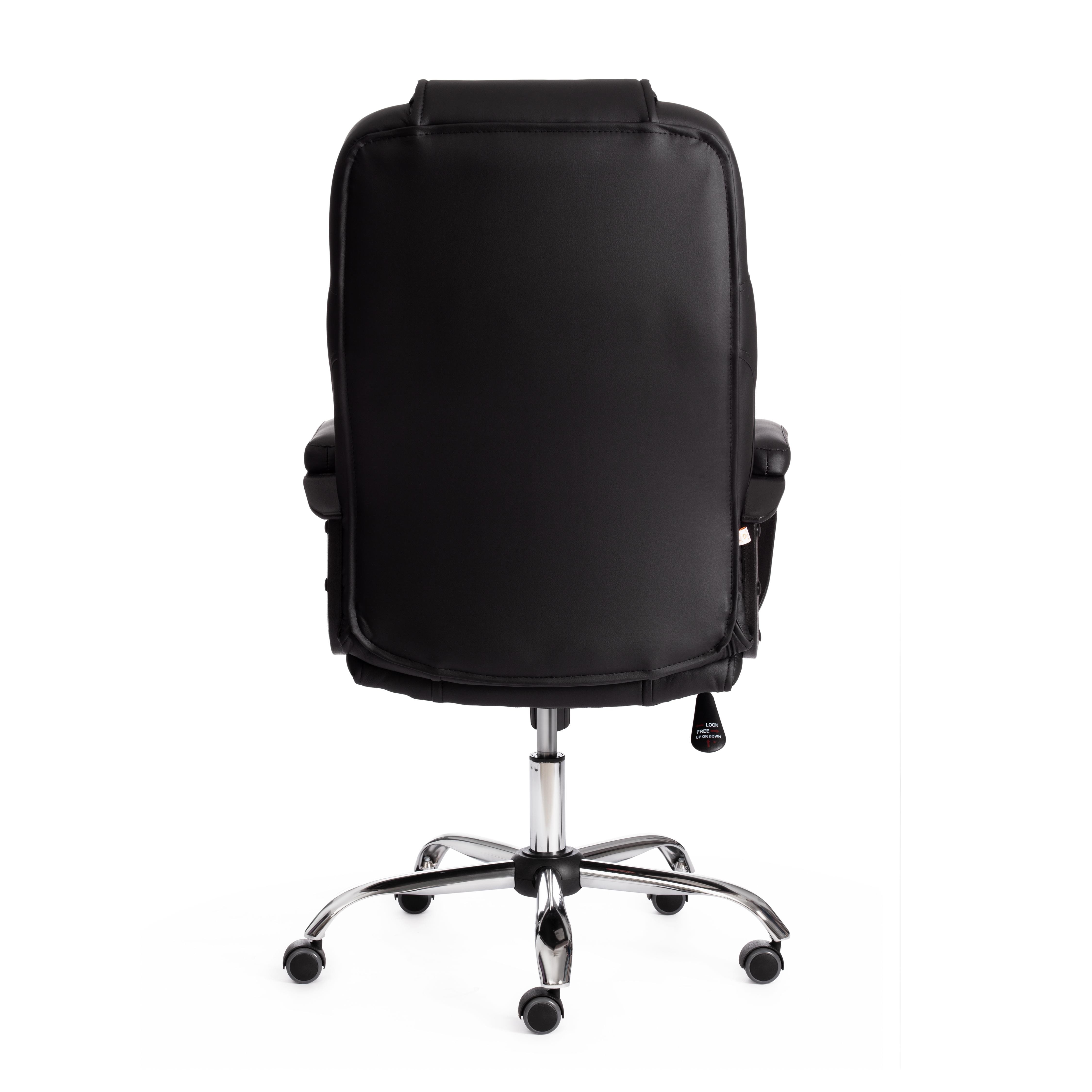 Компьютерное кресло TETCHAIR Бергамо хром кож/зам черный - фото 5