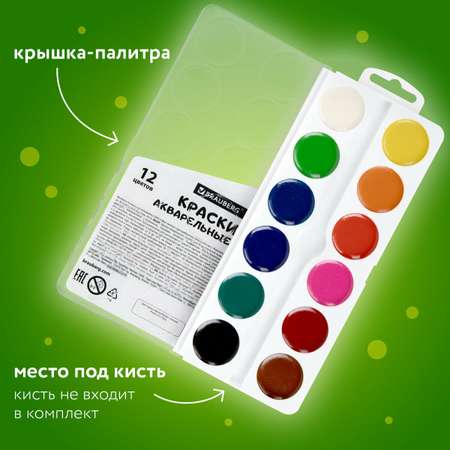 Краски акварель Brauberg 12 цв.