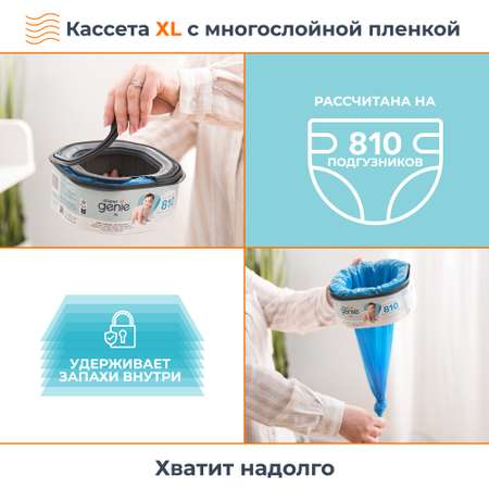 Накопитель подгузников Diaper Genie Select (стальной)