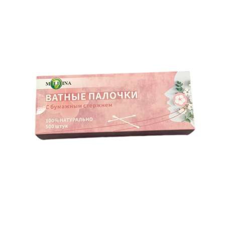 Ватные палочки Melitina 500 шт.