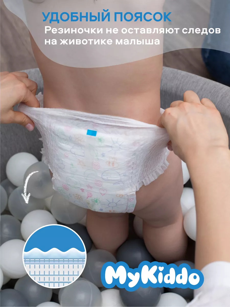 Подгузники MyKiddo Premium XXL (15-25 кг) 96 шт. - фото 6