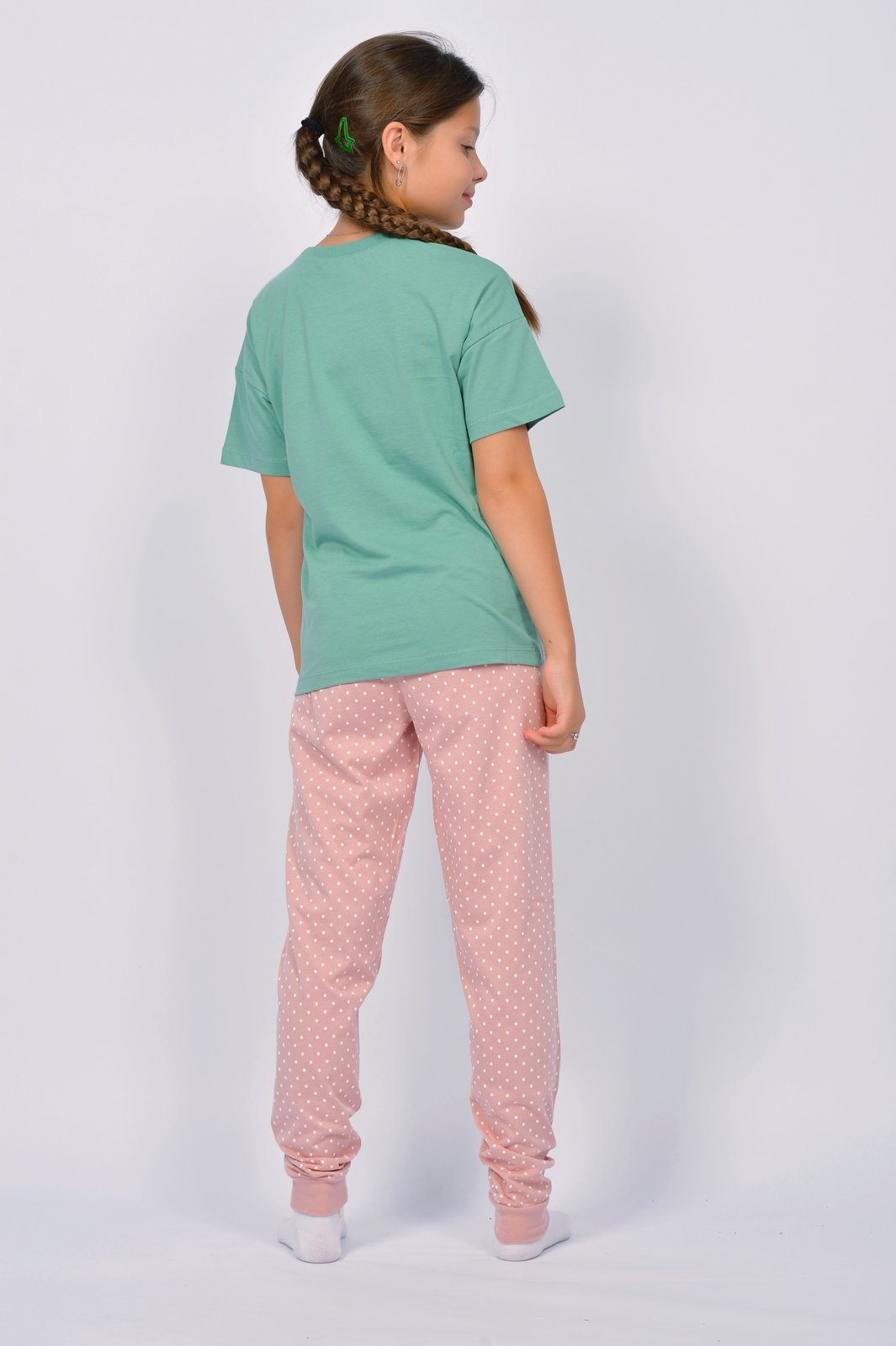 Пижама Lets Go 91277_оливковый/пыльная роза - фото 5