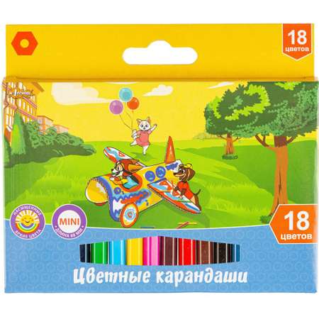 Карандаши цветные №1 School 18 шт.