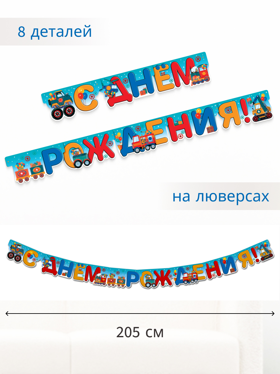 Гирлянда-растяжка Арт и Дизайн День Рождения - фото 2