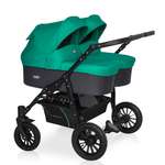 Коляска 2в1 для двойни Riko Basic Saxo бирюзовый