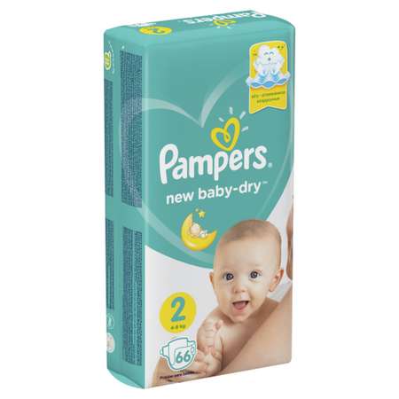 Подгузники Pampers New Baby-Dry 2 (4-8 кг) 66 шт.