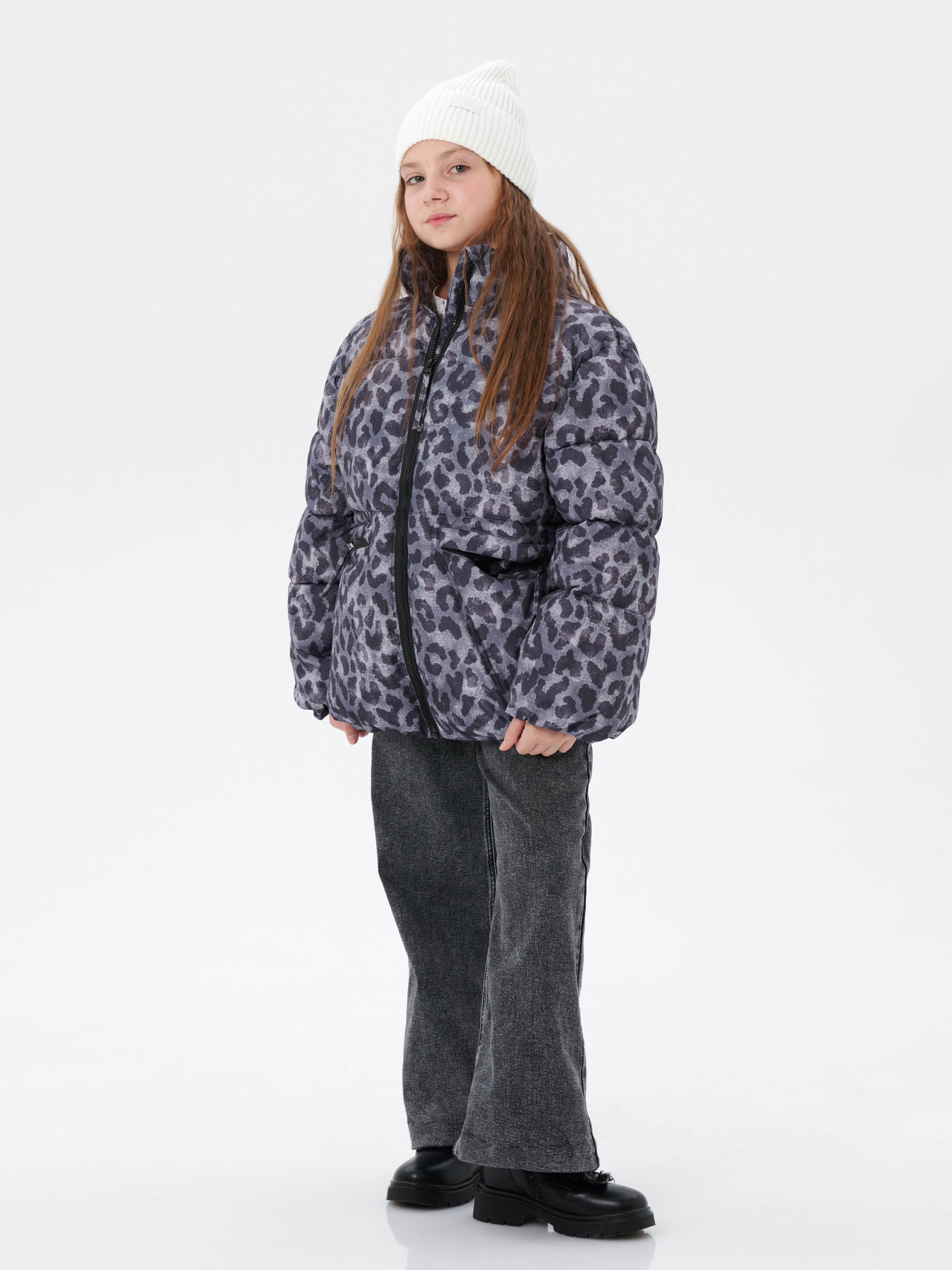 Куртка КрутышОк Т-066 серый леопард - фото 10