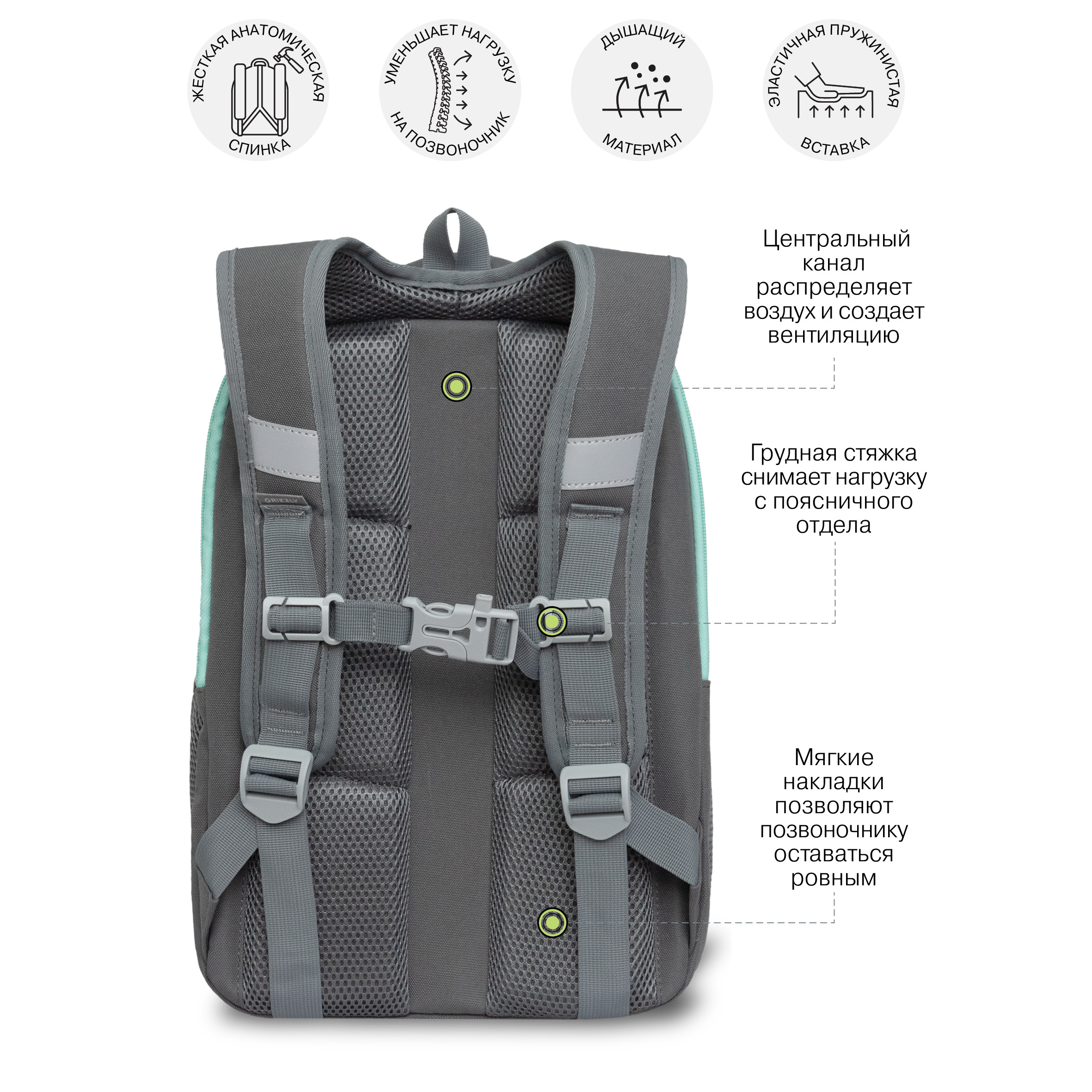 Ранец Grizzly для девочки - фото 10