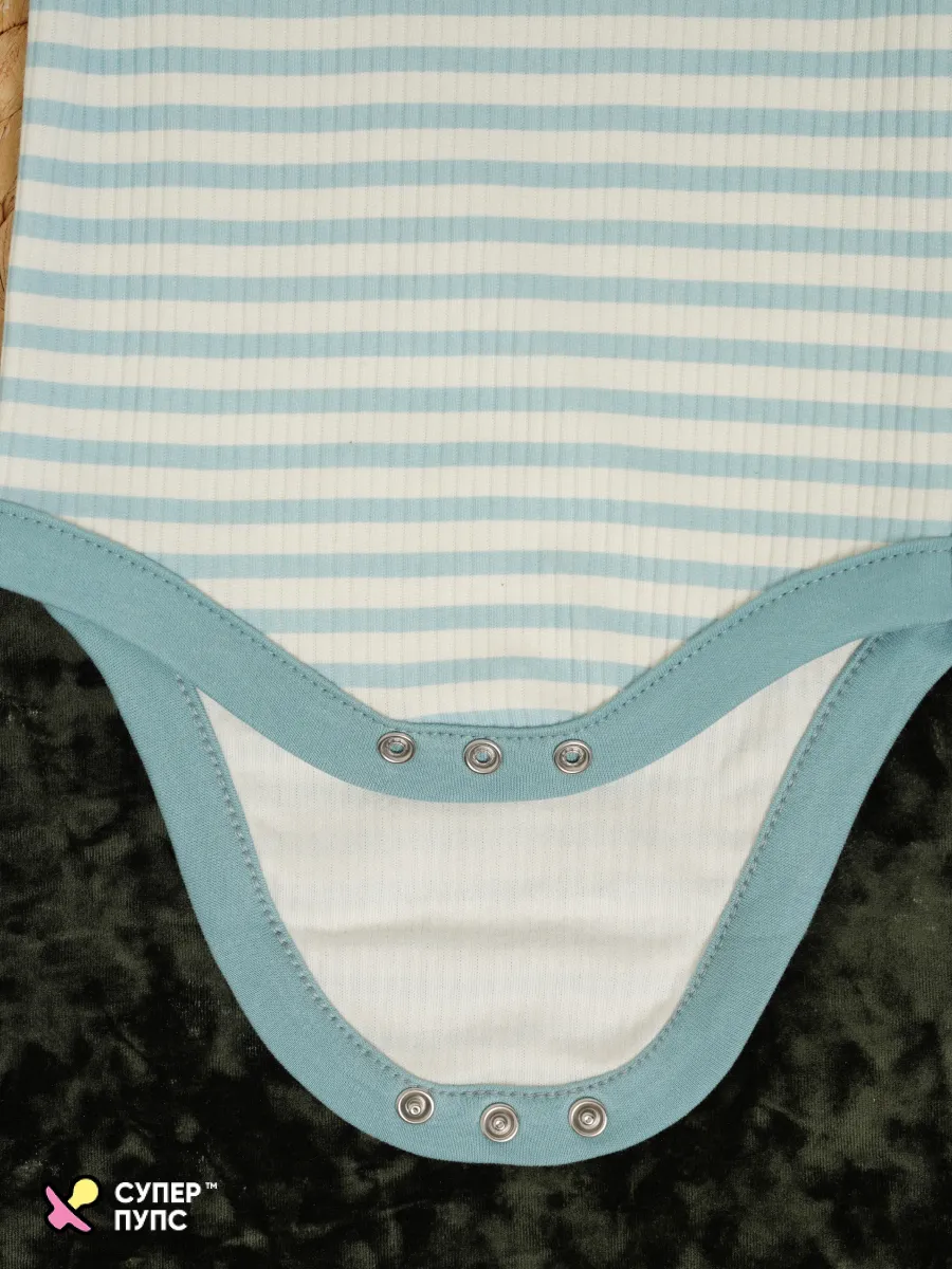 Боди 3 шт Супер Пупс нбр/3пр/бд/коррук/полоска/рыбки - фото 15