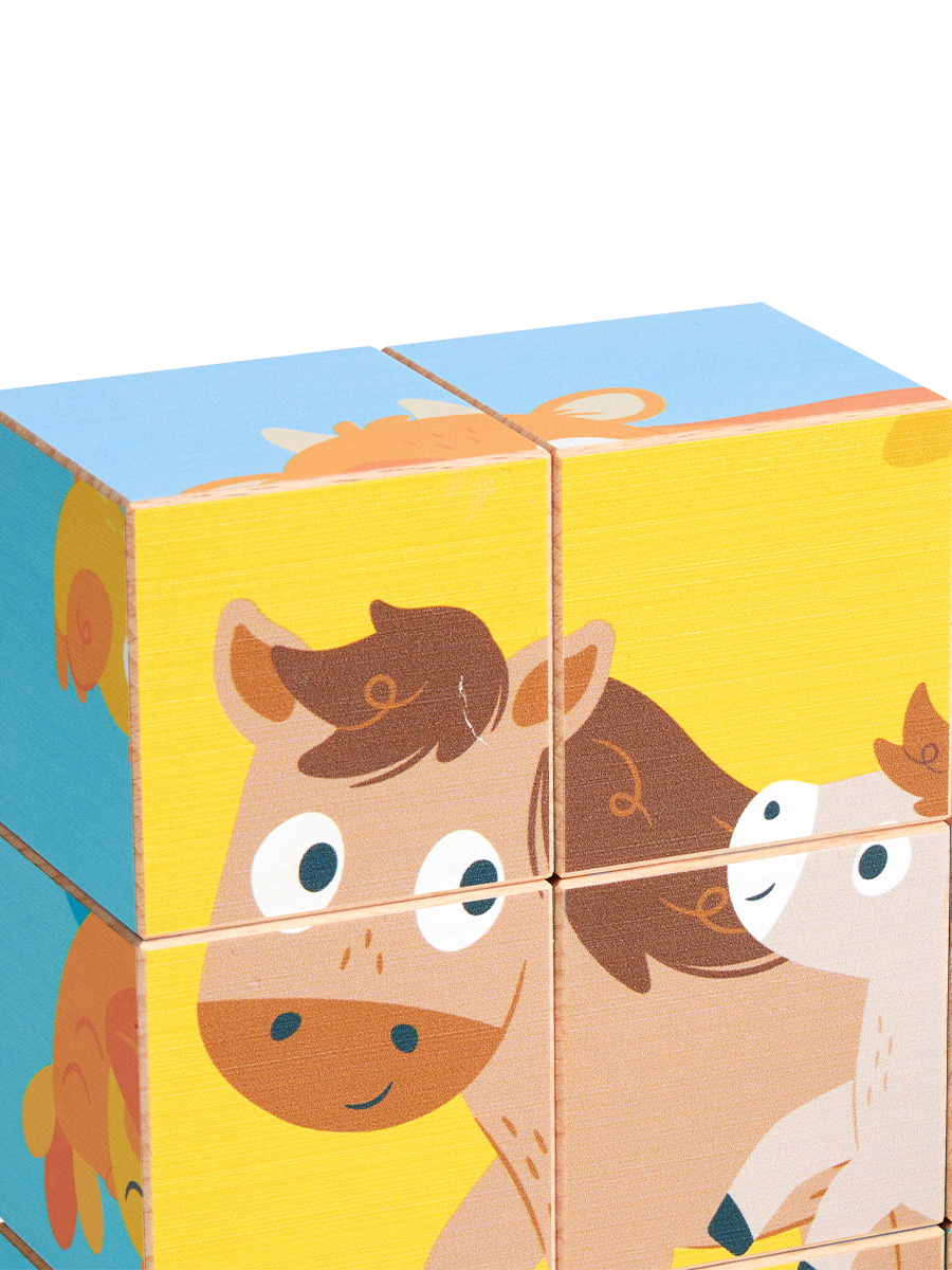 Игрушка Hape кубики Фермерские друзья - фото 10