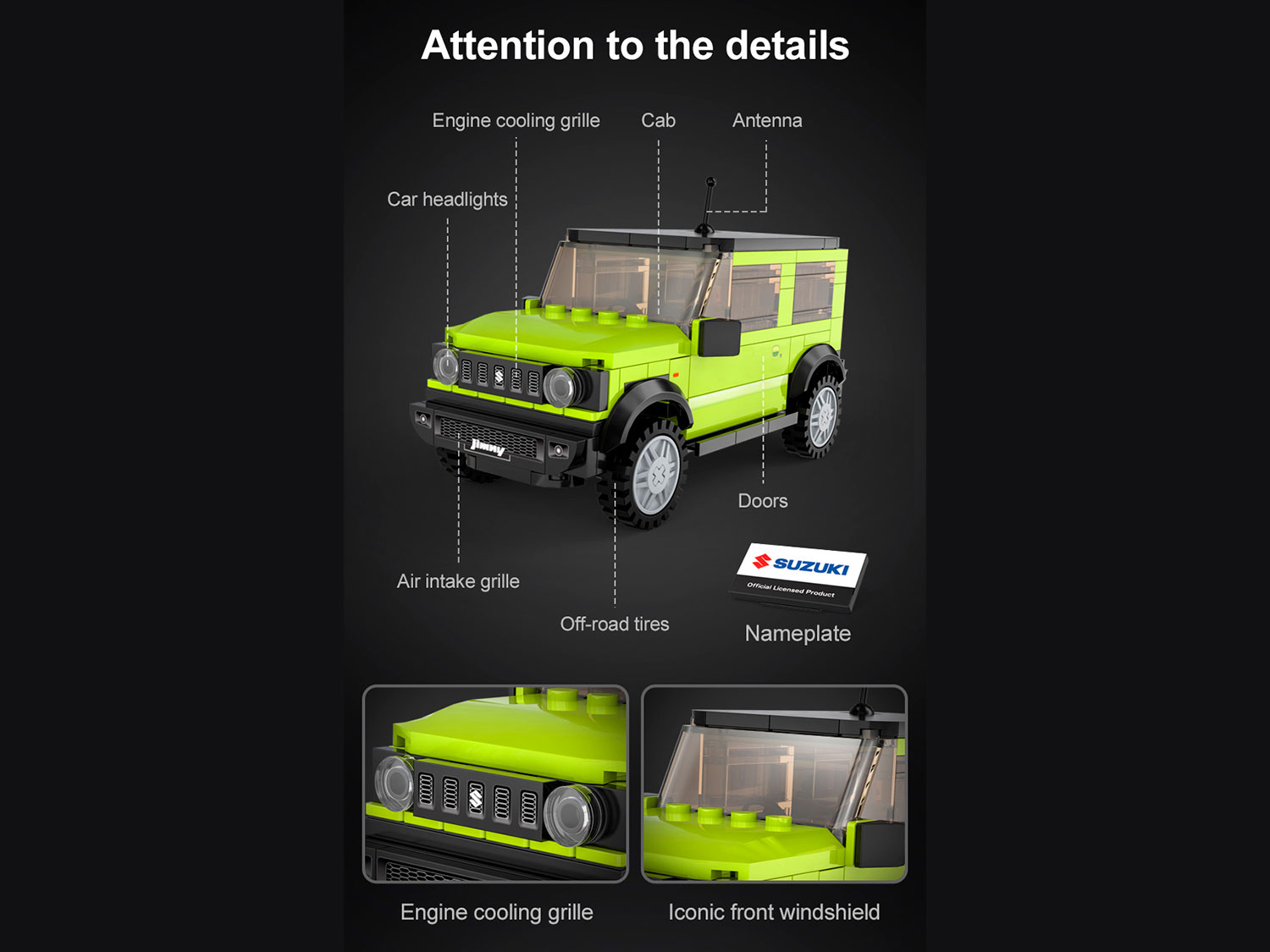 Конструктор CaDa Suzuki Jimny 192 дет. - фото 8