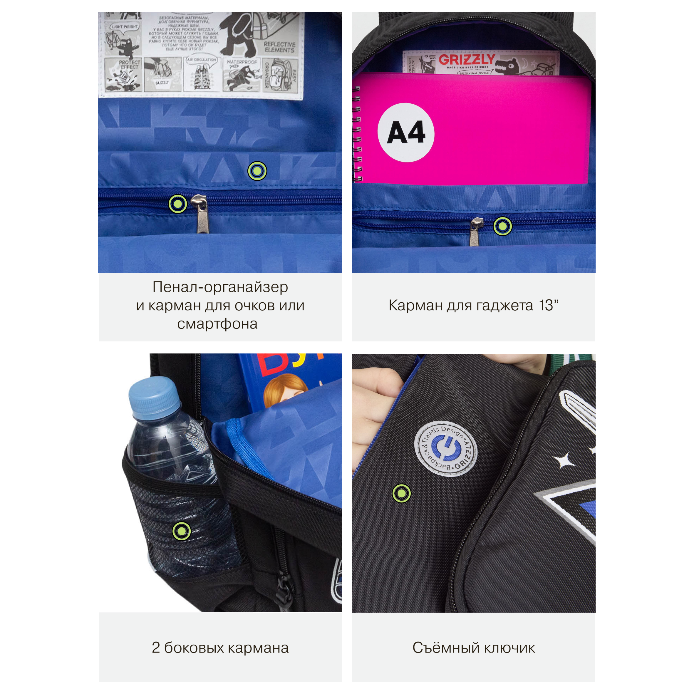 Рюкзак Grizzly для мальчика - фото 10