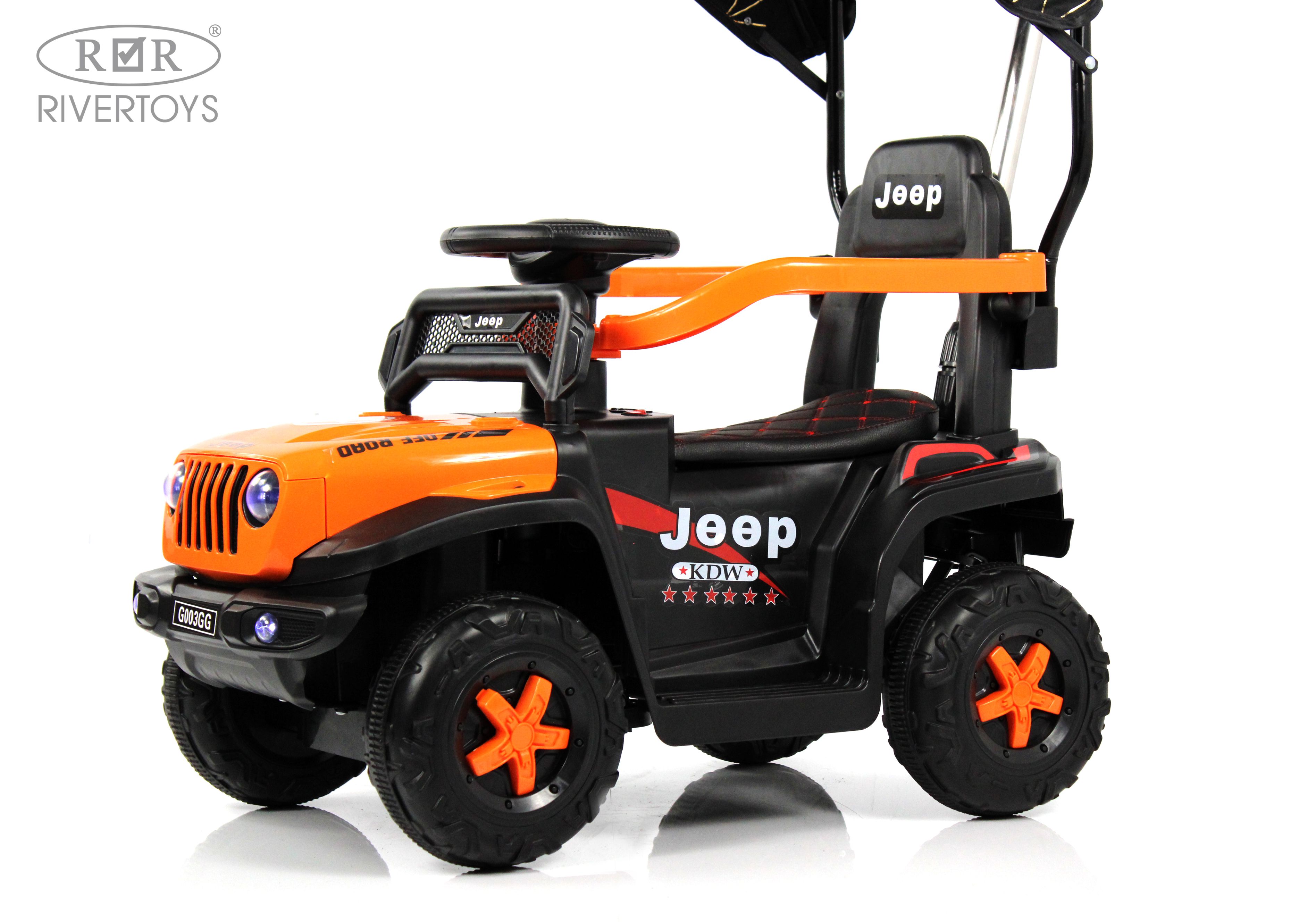 Электромобиль RIVERTOYS G003GG-ORANGE С пультом ДУ - фото 3