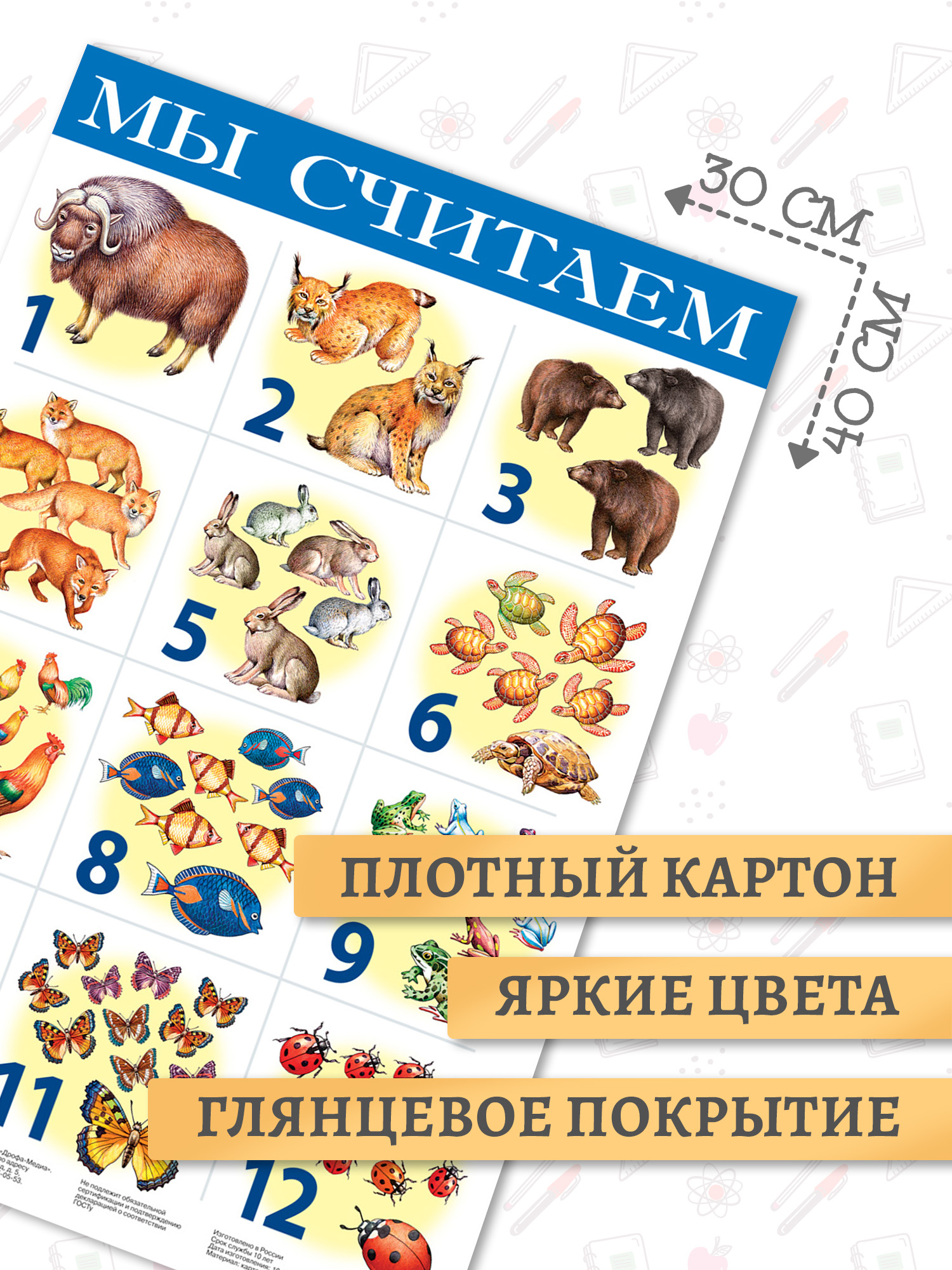 Набор обучающих плакатов Дрофа-Медиа Возраст 4-5 лет 10 видов 3961 - фото 2