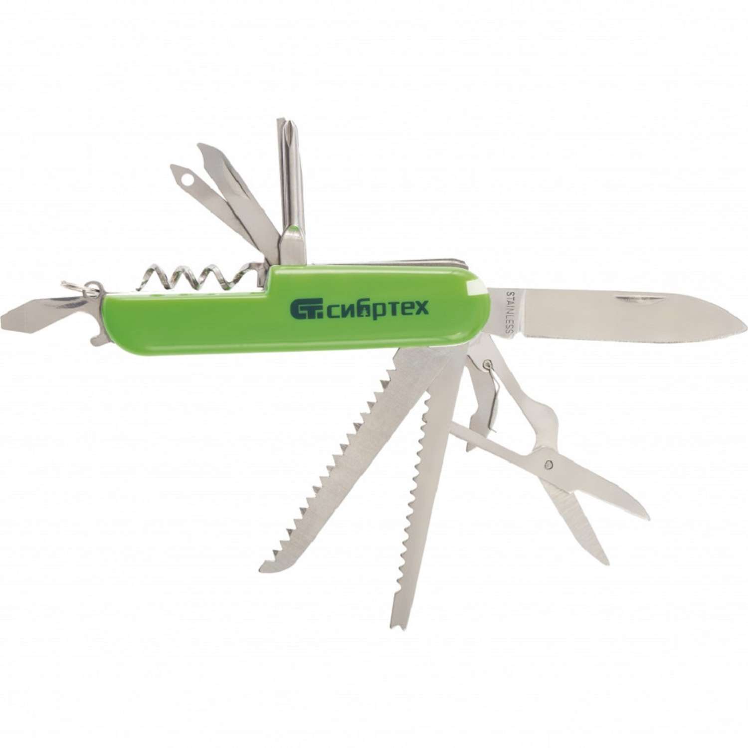 Нож многофункциональный сибртех компактный размер 15 функций 93мм - фото 1
