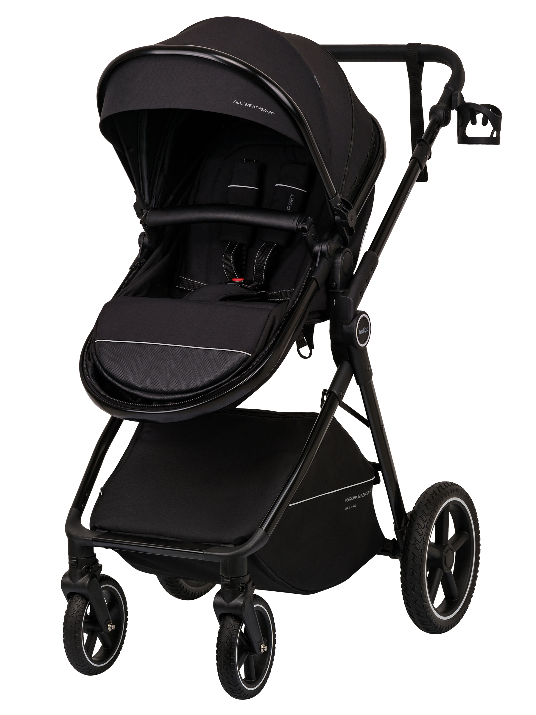 Коляска трансформер Indigo Target 3в1 черный - фото 26