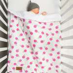 Плед AmaroBaby Растем вместе 95х85 см хлопок minky Фламинго