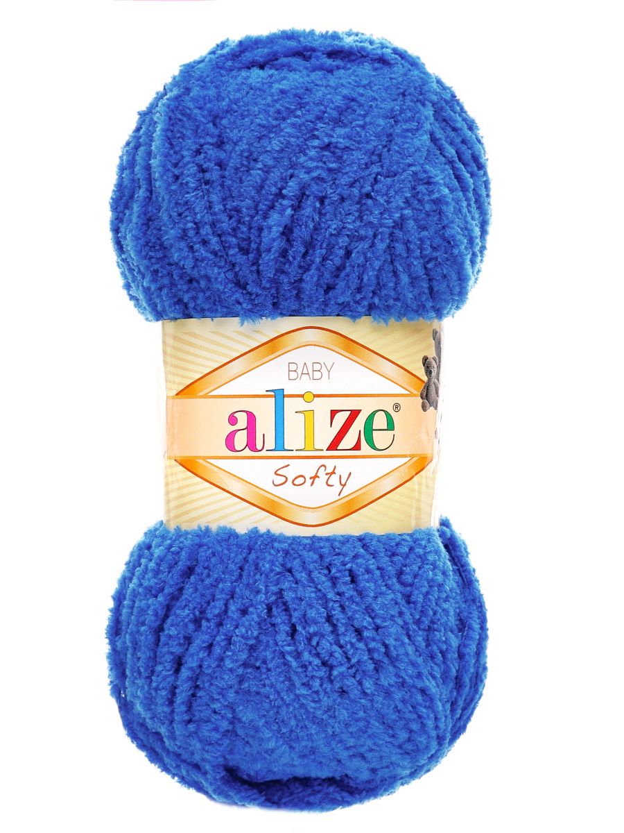 Пряжа для вязания Alize softy 50 гр 115 м микрополиэстер мягкая фантазийная 141 василек 5 мотков - фото 4