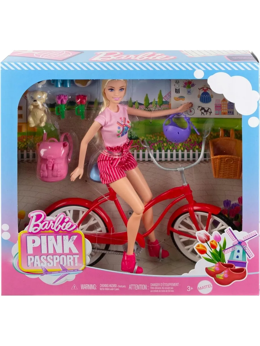 Изображение товара Кукла Barbie Adventure Time с велосипедом и аксессуарами