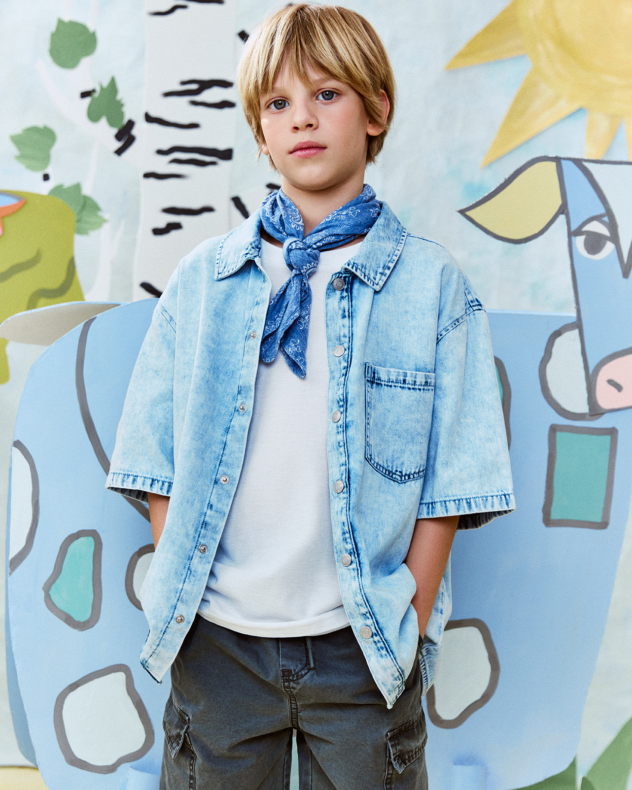 Джинсовая рубашка Futurino DFB-SS26-06FUtb-66 - фото 4