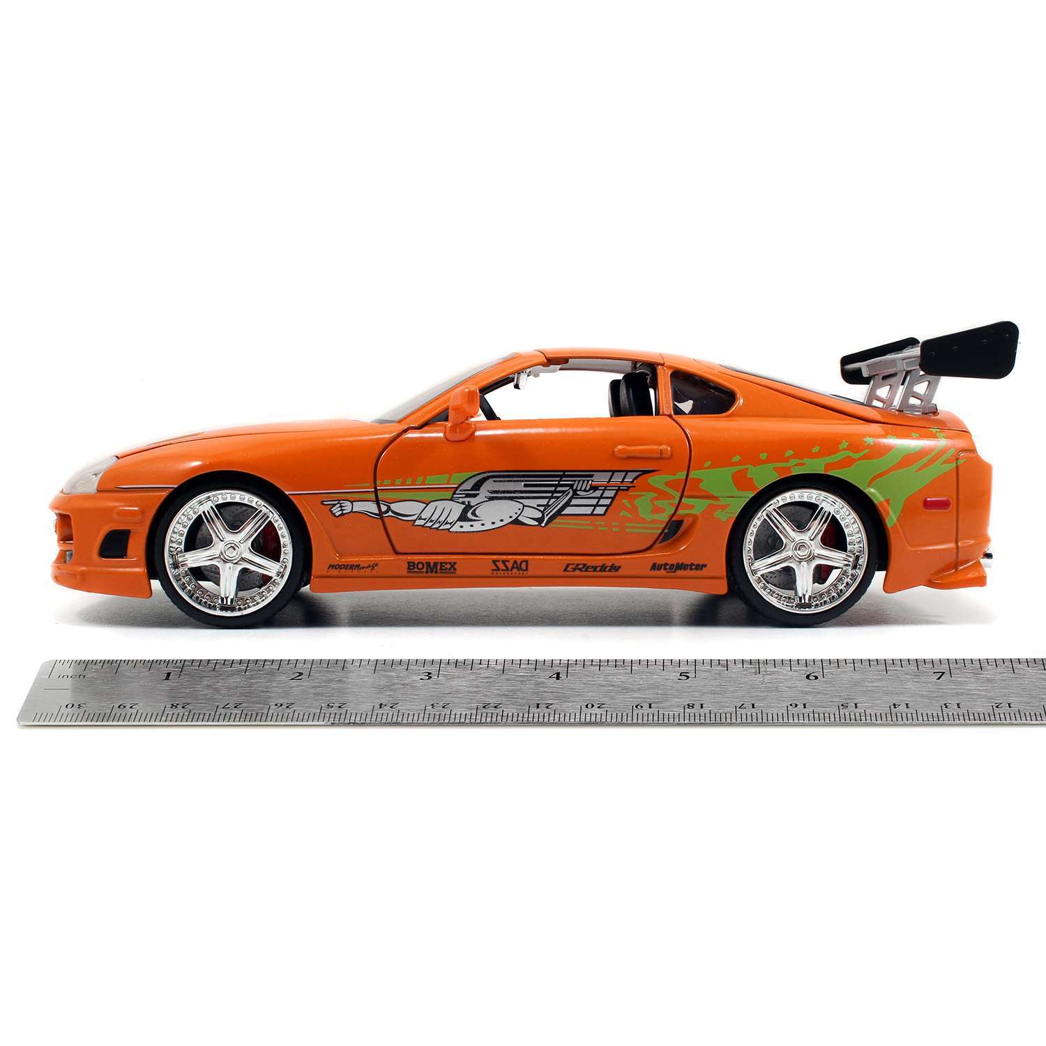 Автомобиль Fast and Furious Toyota Supra-Orange 1995 1:24 97168 - фото 6