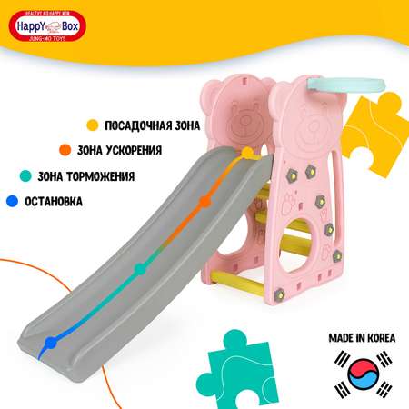 Детская горка Happy Box JM-755B розовая