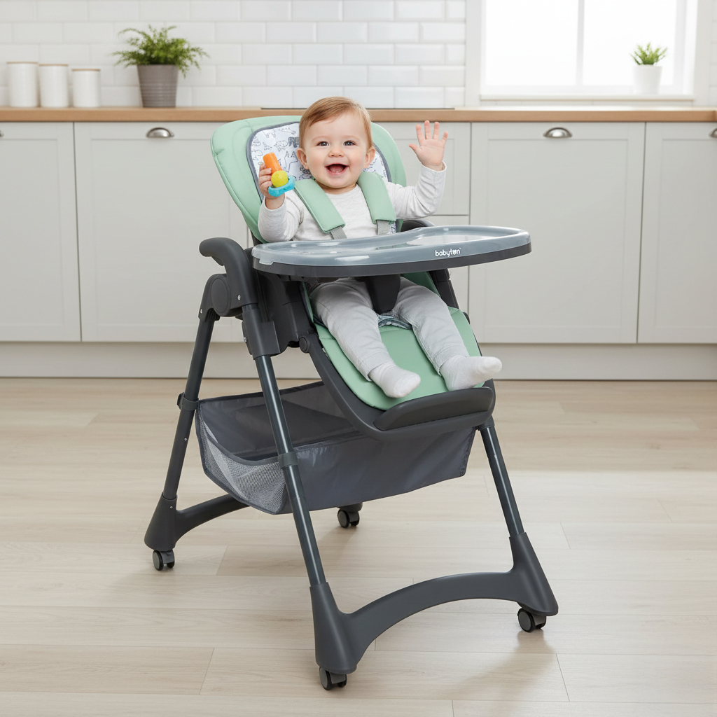 Стульчик для кормления Babyton Sweet Meals Mint зеленый - фото 2