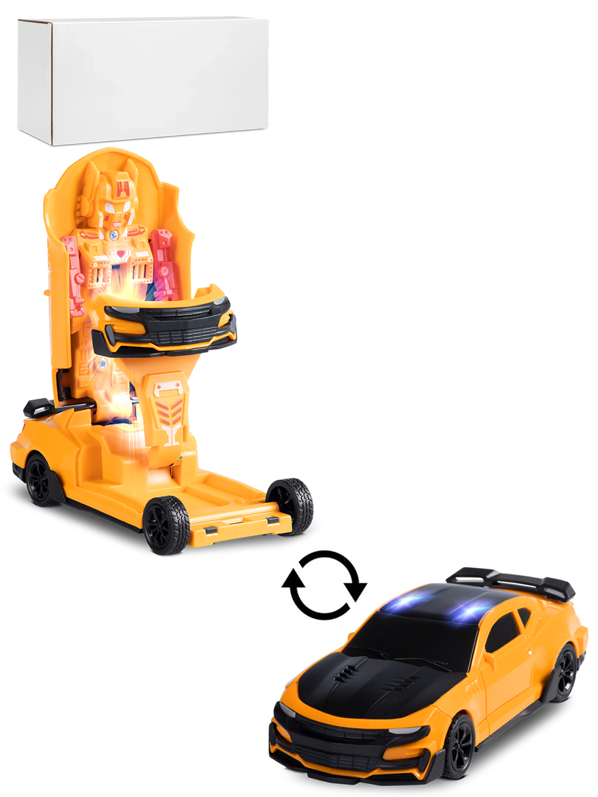 Фигурка AUTODRIVE Робот трансформер Желтый - фото 10