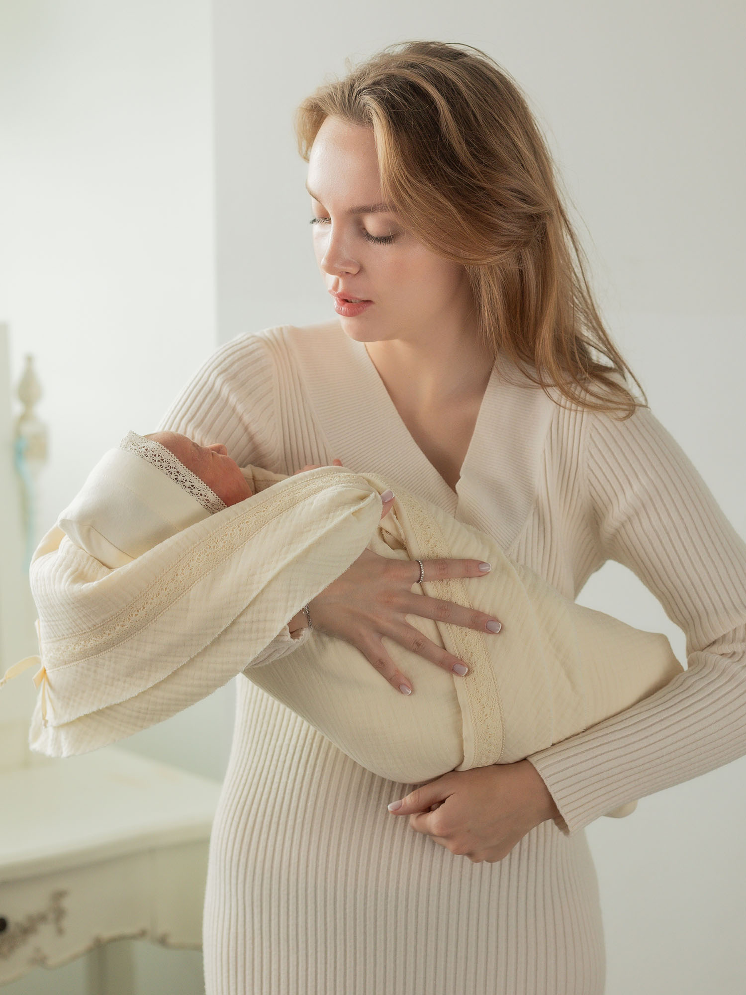 Плед НаследникЪ Выжанова муслиновый на выписку 95 x 95 см хлопок - фото 4