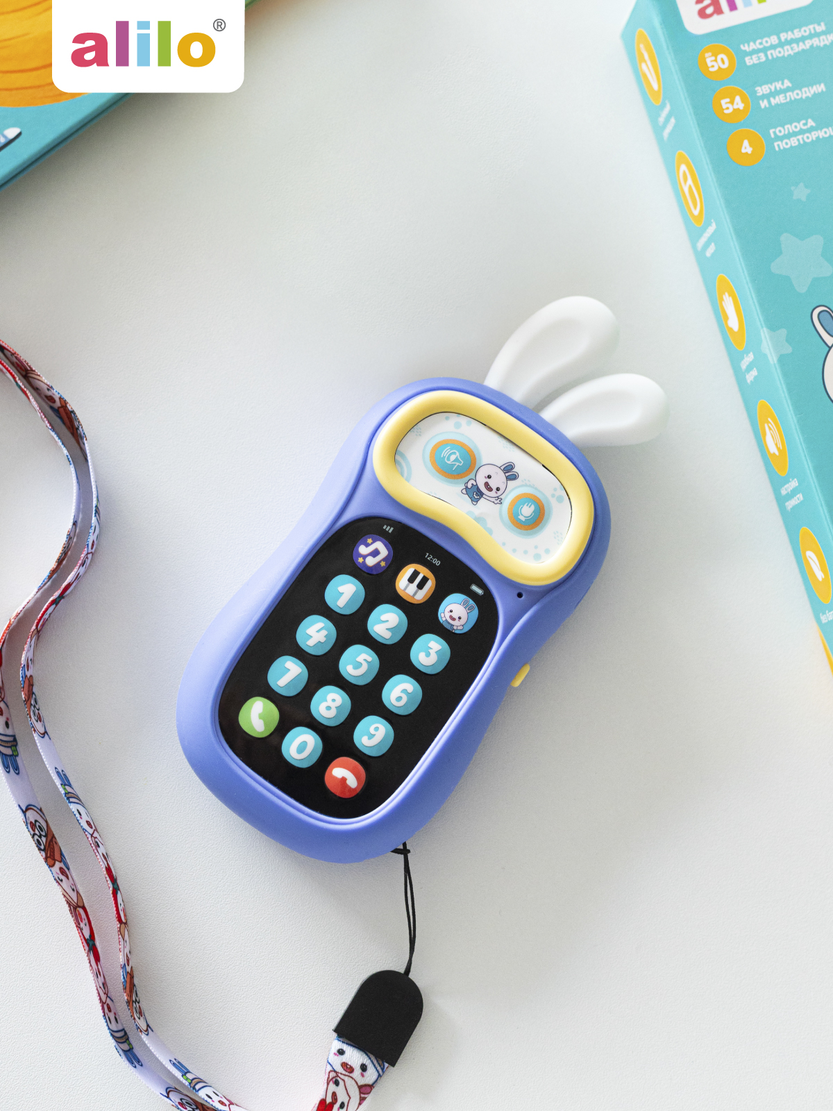 Игрушка alilo телефон Телефон Ушастик-Лапочка - фото 12