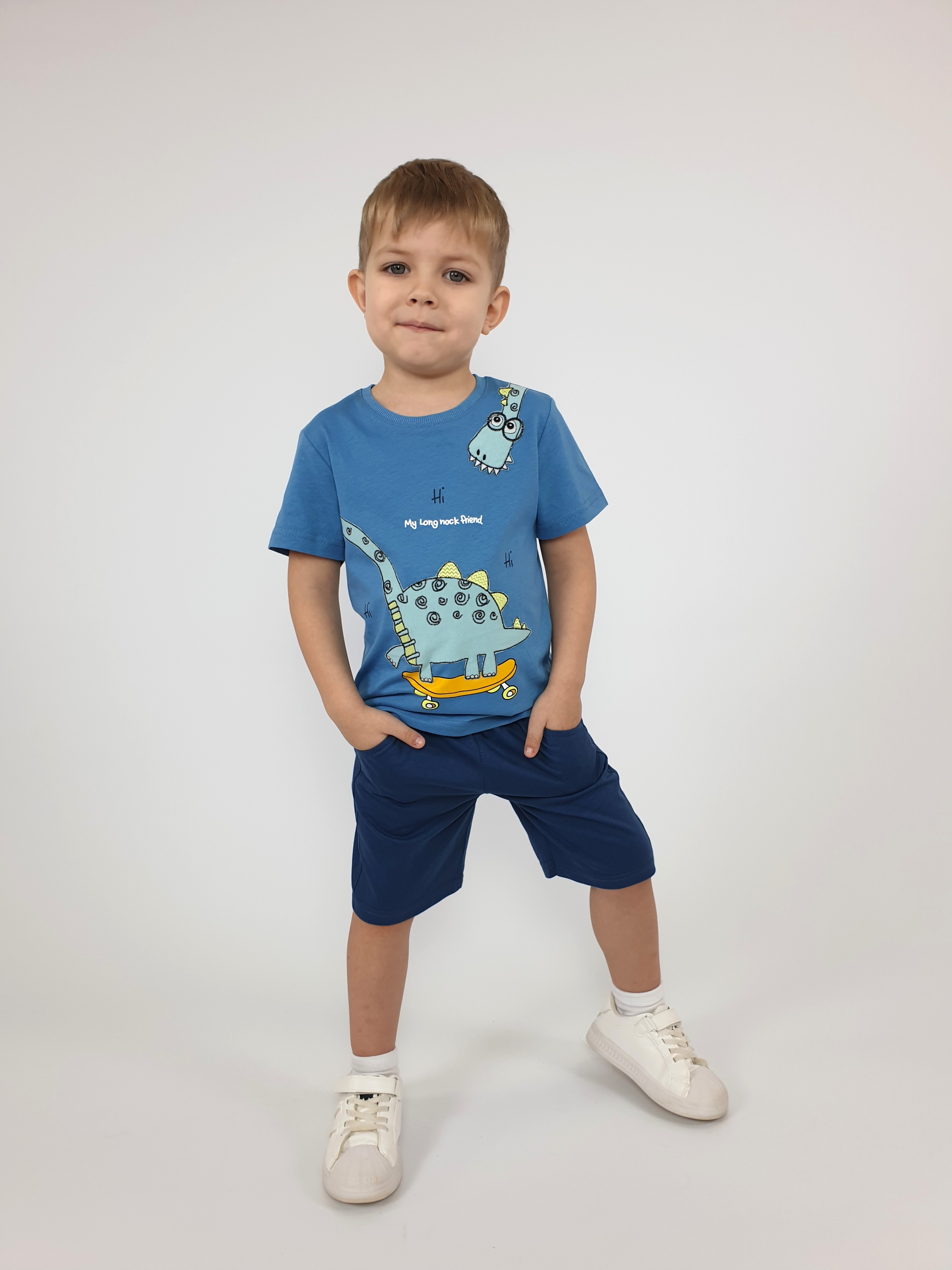 Изображение товара Детский летний костюм футболка и шорты Luneva 110 для мальчика