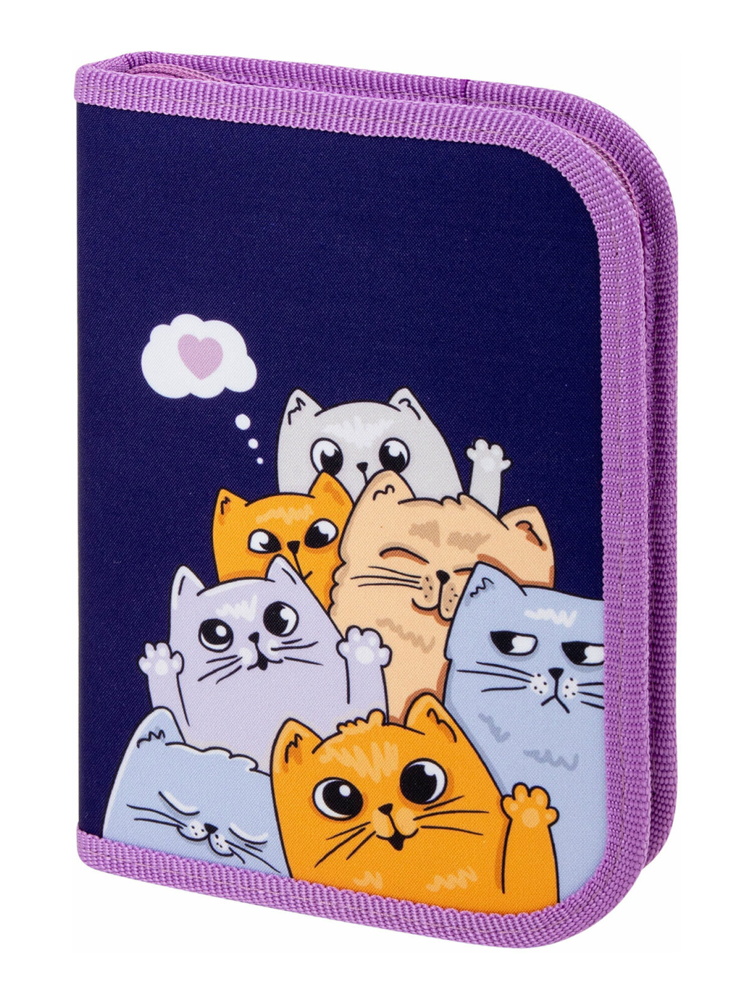Изображение товара Школьный пенал книжка Пифагор Cats greetings 19х13 см однокамерный для девочек Изображение товара Школьный пенал книжка Пифагор Cats greetings 19х13 см однокамерный для девочек