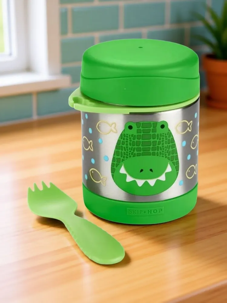 Термос Skip Hop со столовым прибором Крокодил - фото 1