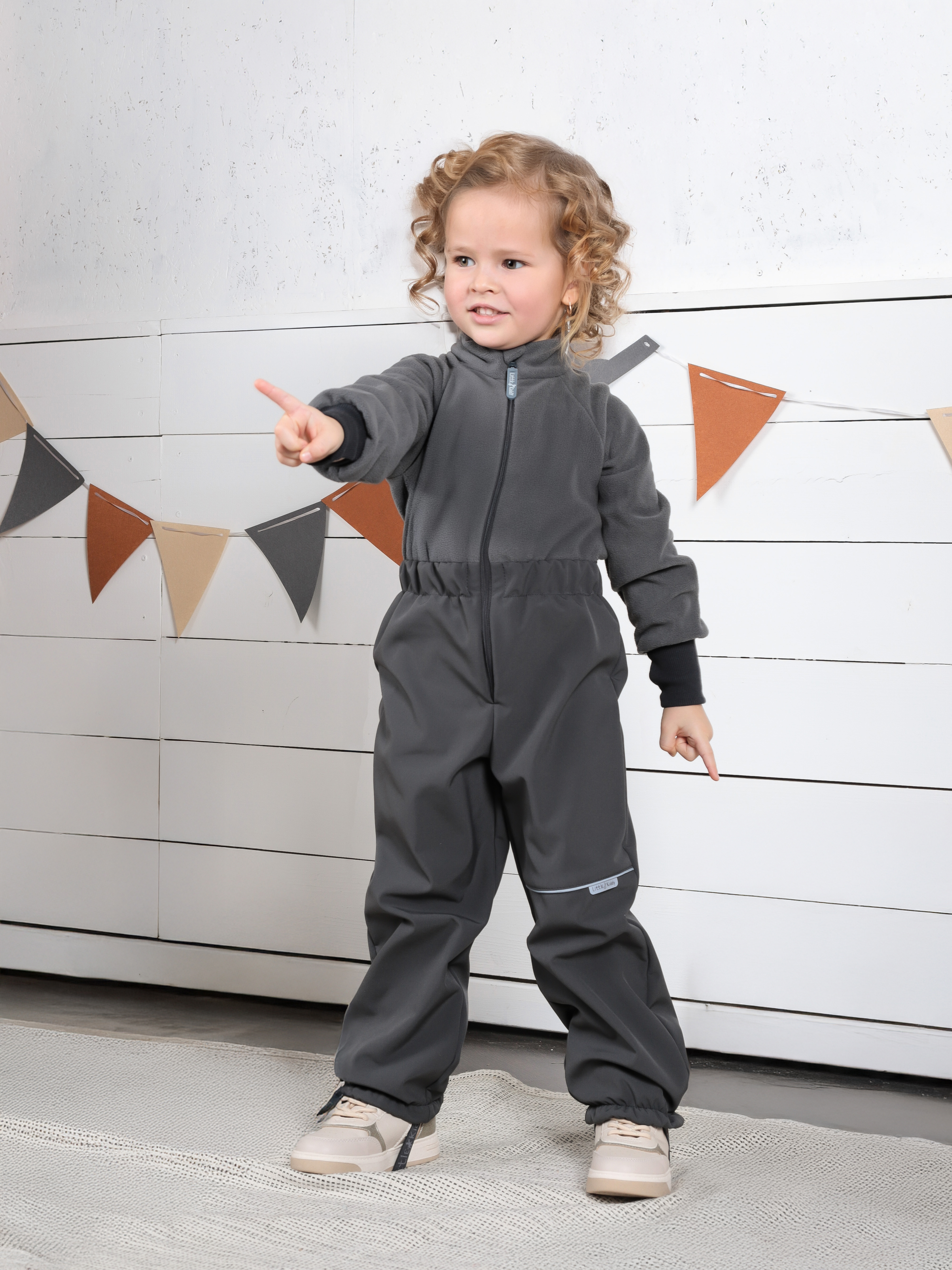 Комбинезон LittleKiddy kombez-mixтемно-серый - фото 7