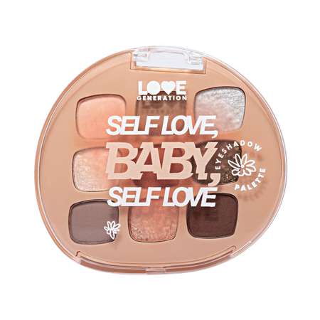 Палетка теней для век Love Generation Self love, baby, Self love, 9 оттенков, 7,2 г