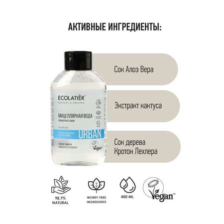Мицеллярная вода Ecolatier 400 мл