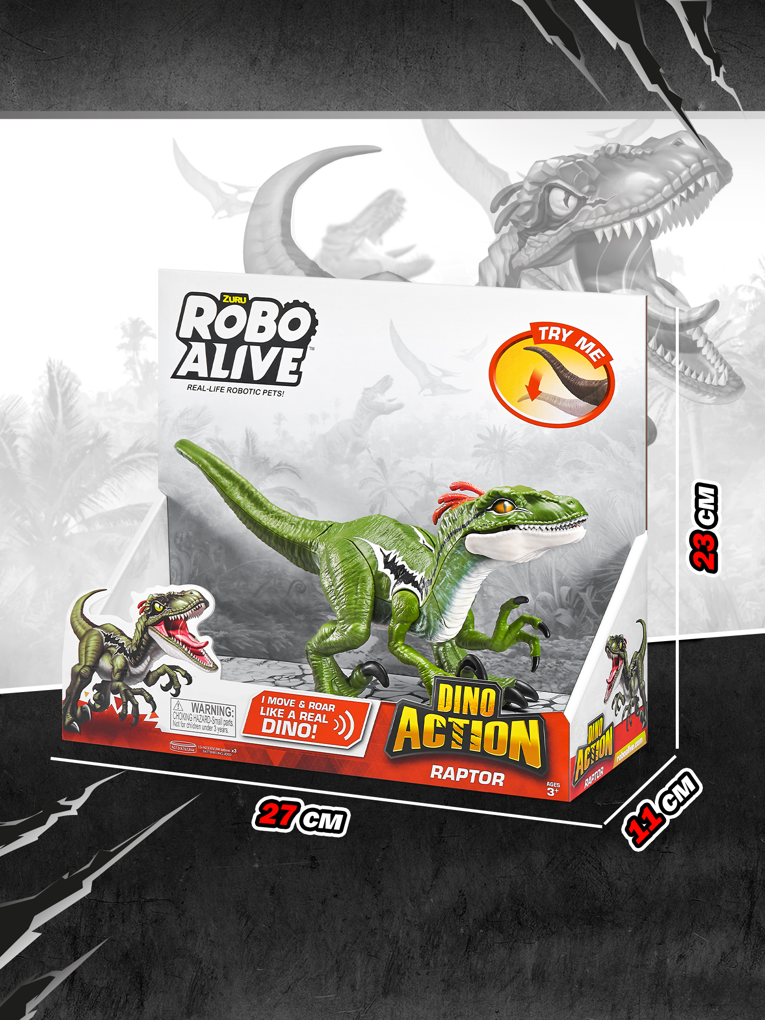 Фигурка Zuru ROBO ALIVE Раптор - фото 3