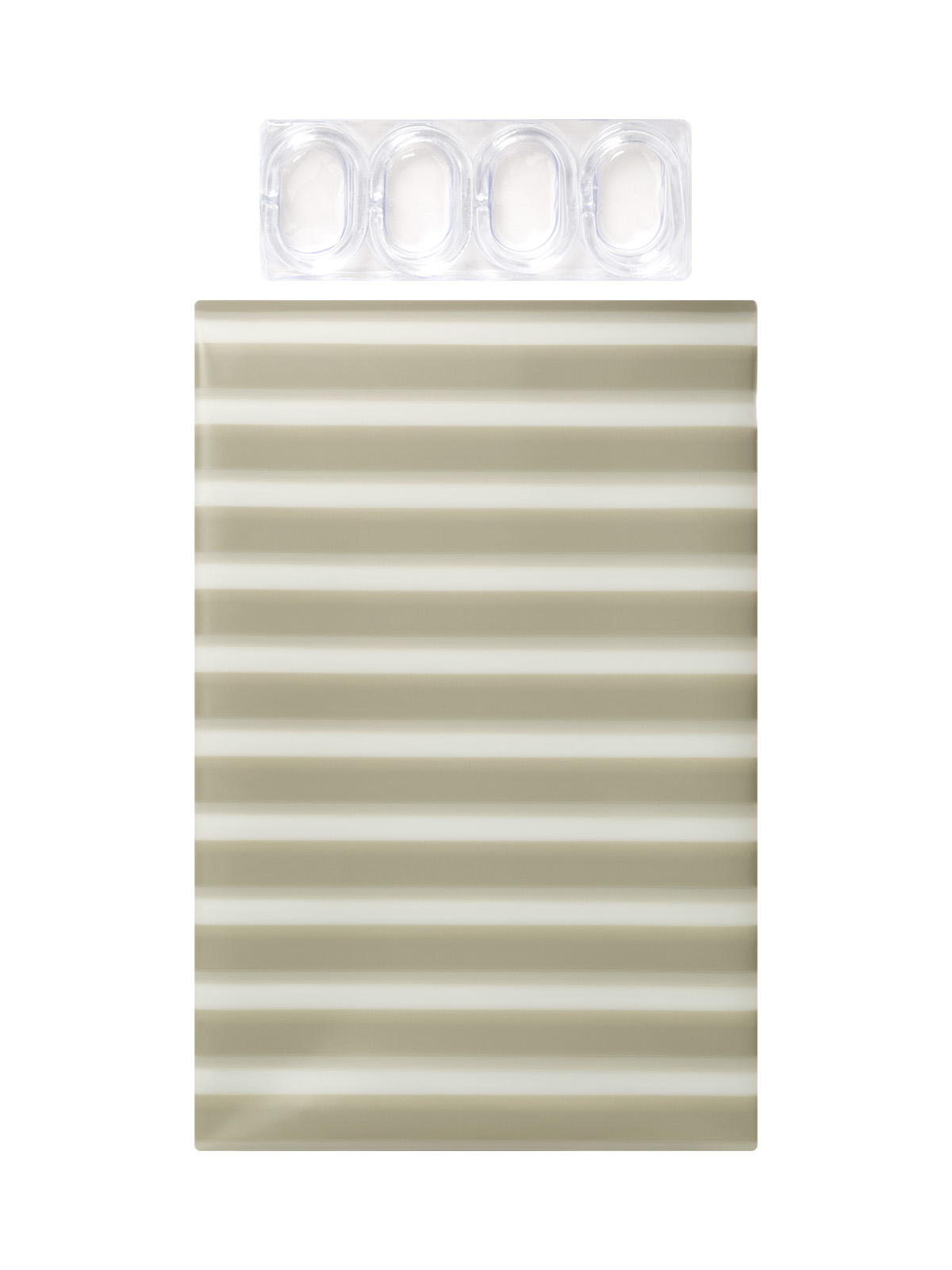 Шторка для ванной и душа DeNASTIA mat stripe 180x200 см ПЕВА бежевый S000137 - фото 6