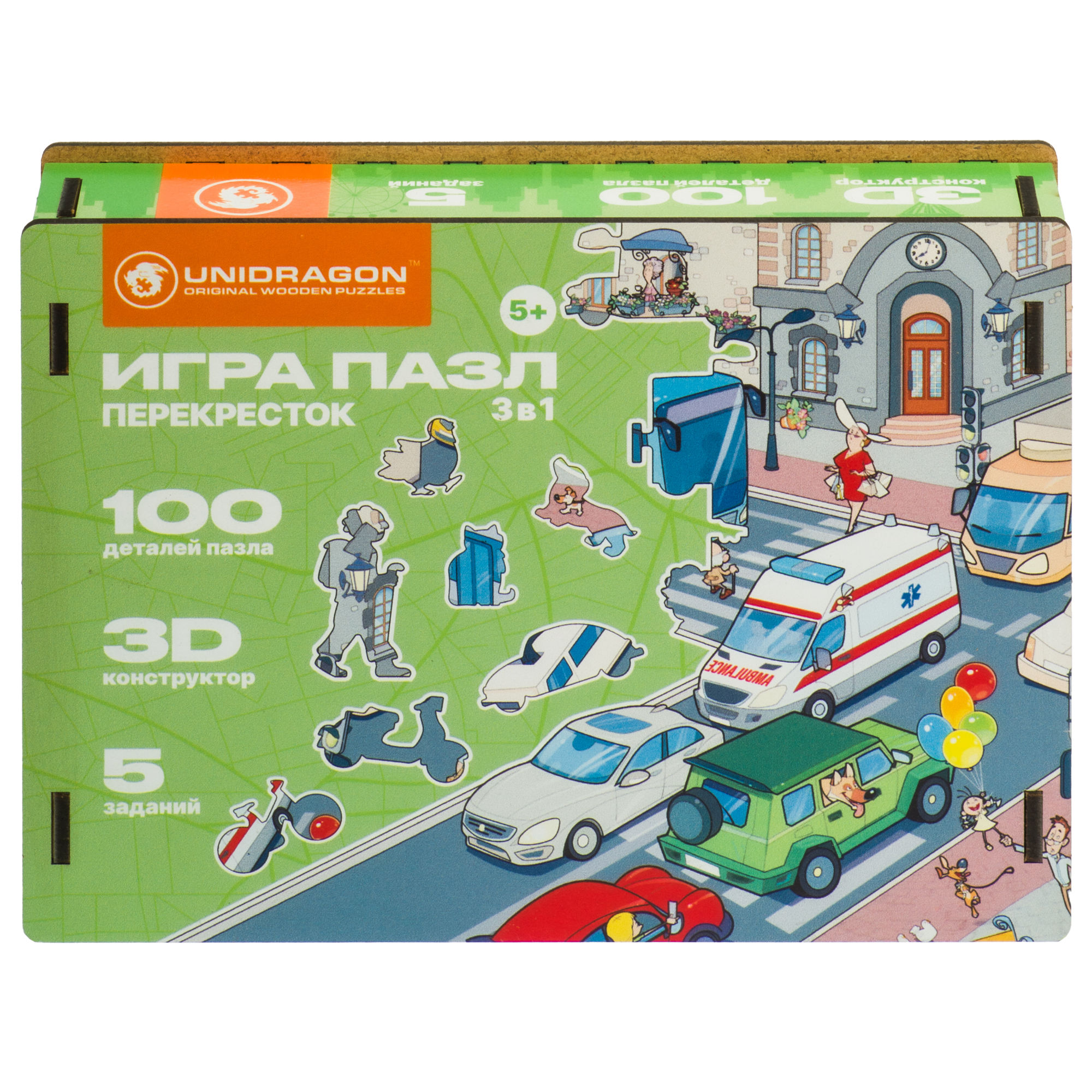 Пазл UNIDRAGON City деревянный - фото 1