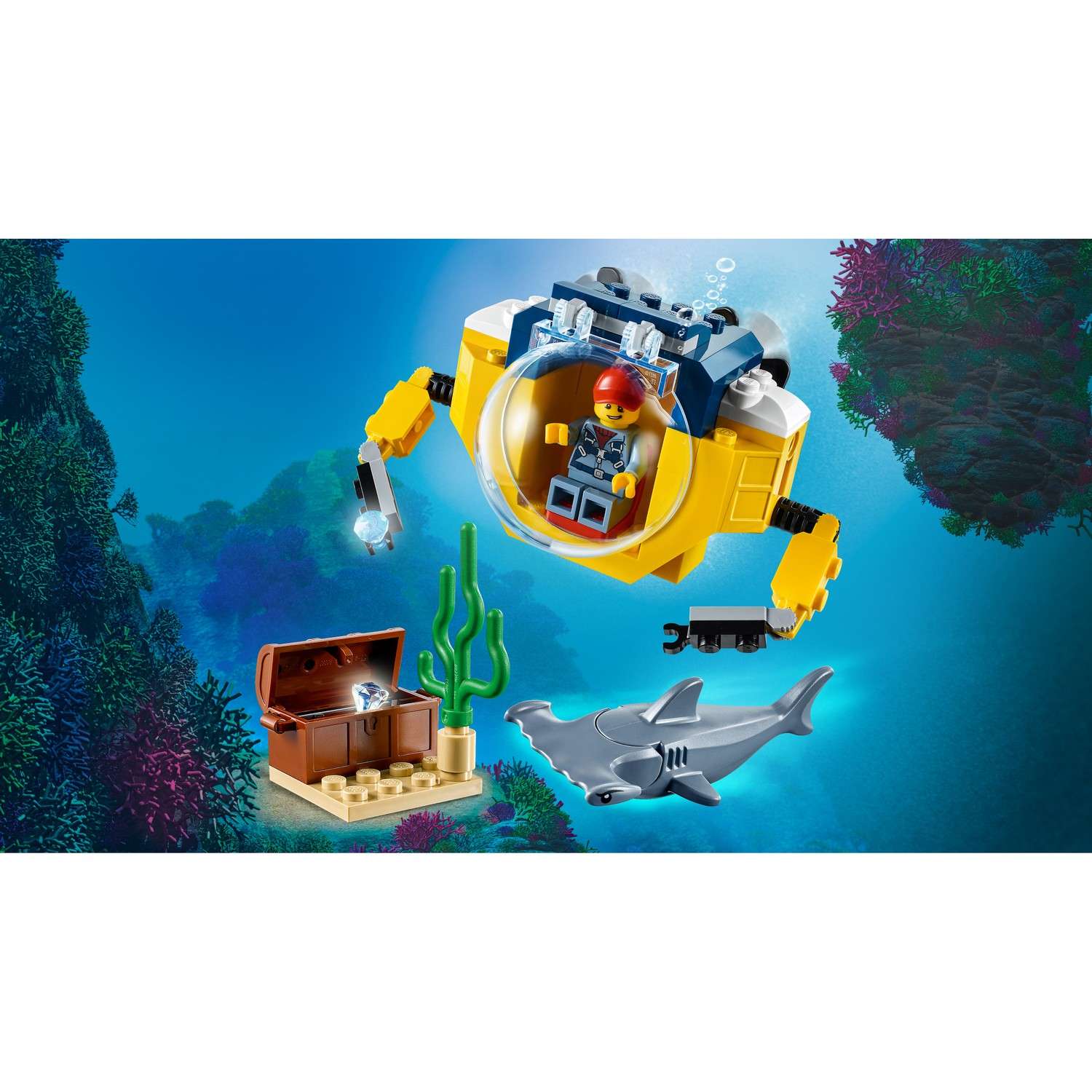 Конструктор LEGO City Мини-подлодка блочный - фото 7