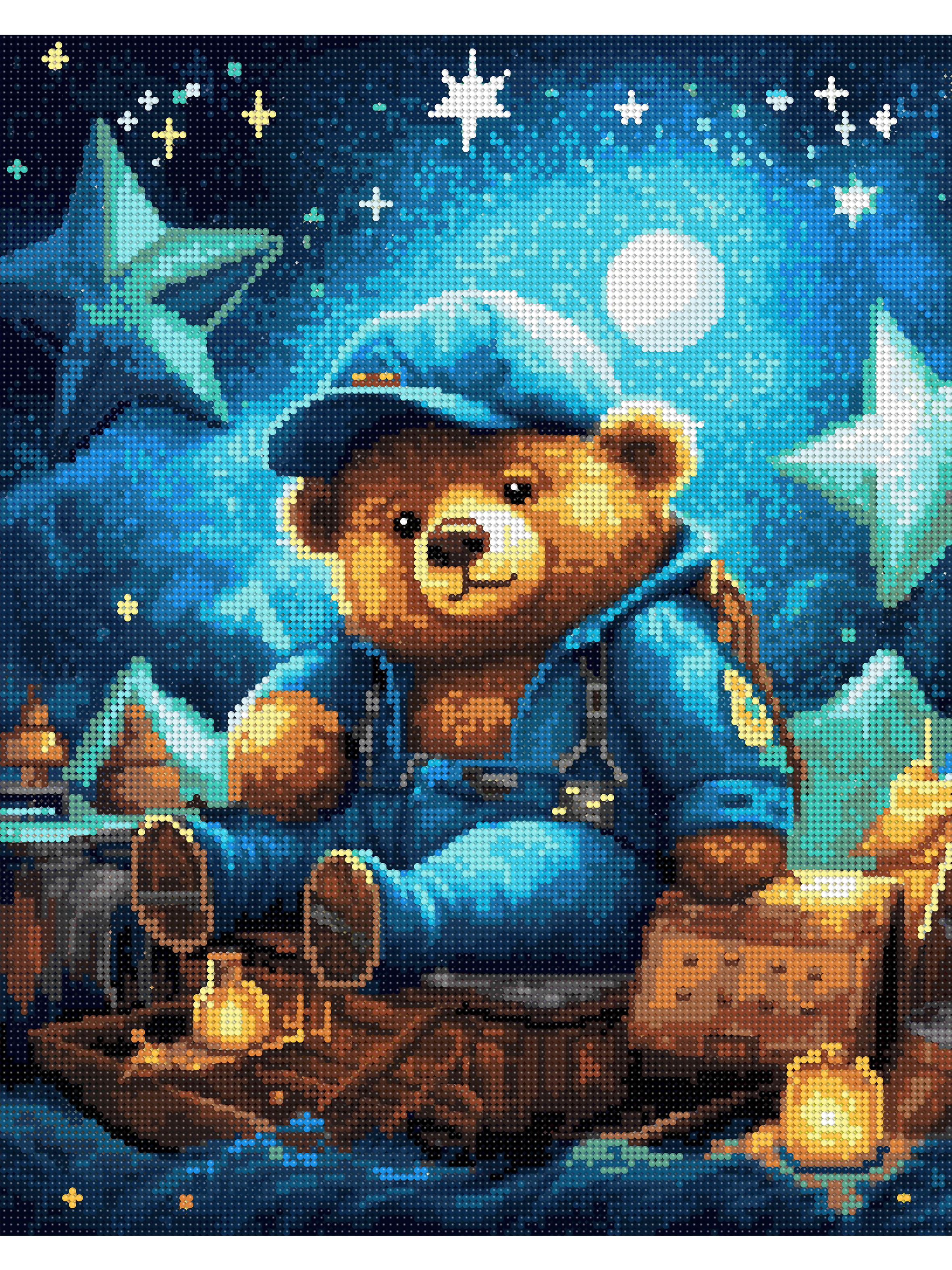 Алмазная мозаика Art sensation Медвежонок баю-бай в ассортименте - фото 2