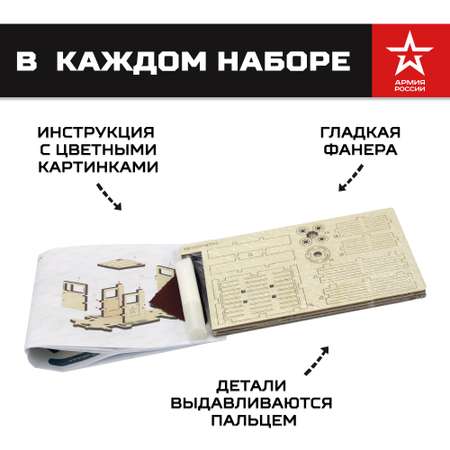 Конструктор Армия России Грузовичок деревянный