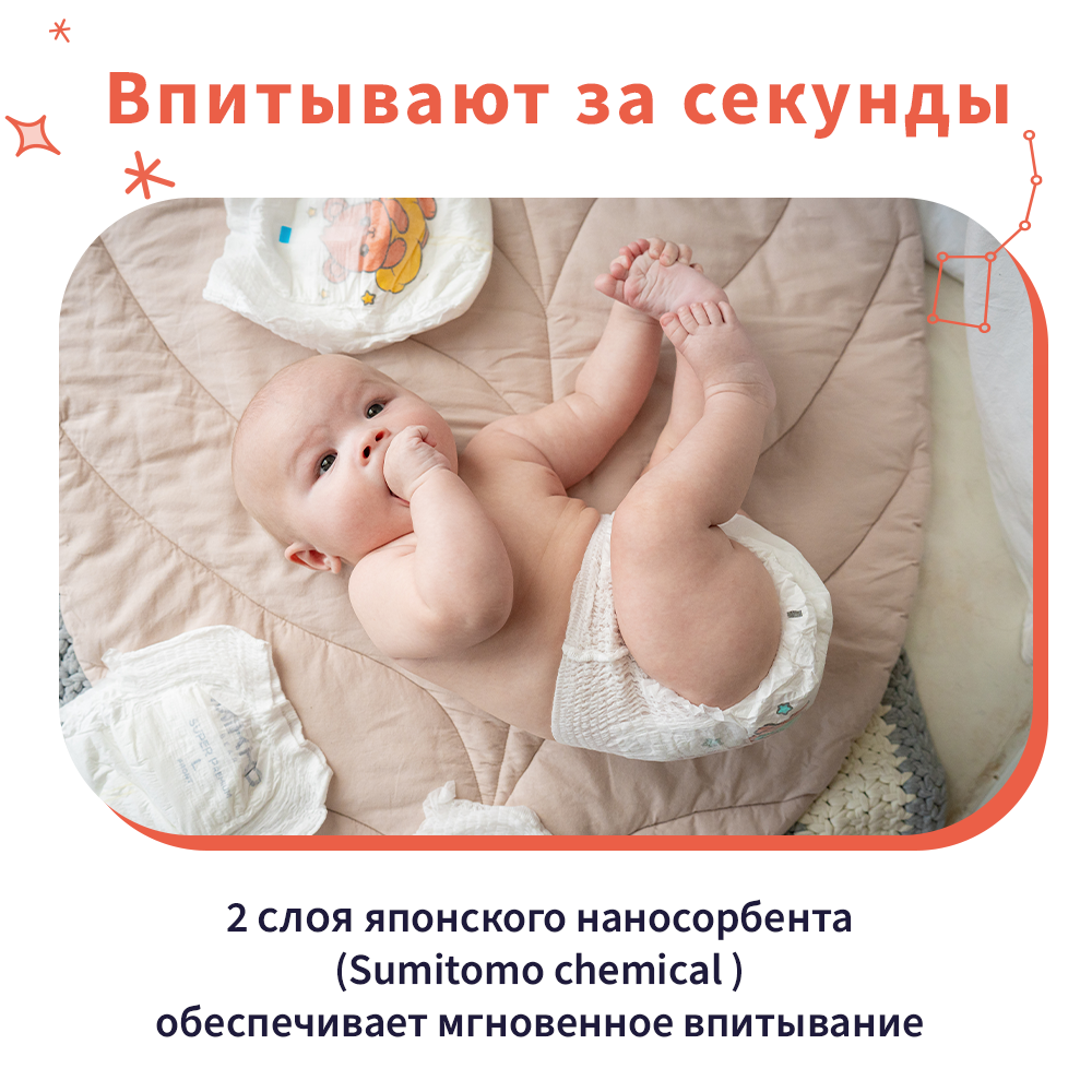 Подгузники Mikko Bear Premium XL (12-20 кг) 50 шт. - фото 7