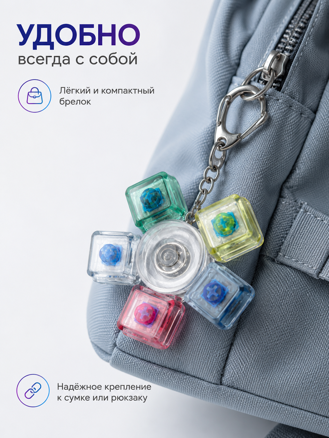 Игрушка-антистресс Удачная тема спиннер Залипательные кнопки - фото 4