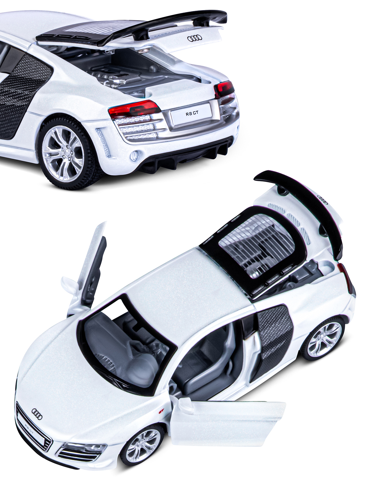 Автомобиль АВТОпанорама Audi R8 GT 1:32 JB1251310 - фото 10