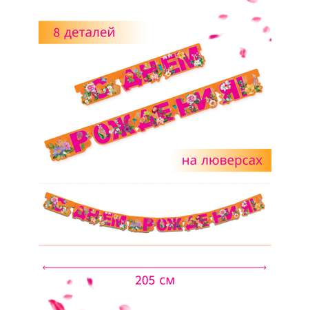 Гирлянда-растяжка Арт и Дизайн День Рождения