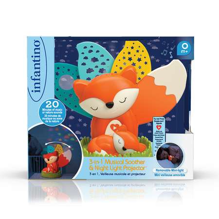 Игрушка проектор, ночник INFANTINO Музыкальный Милая лисичка