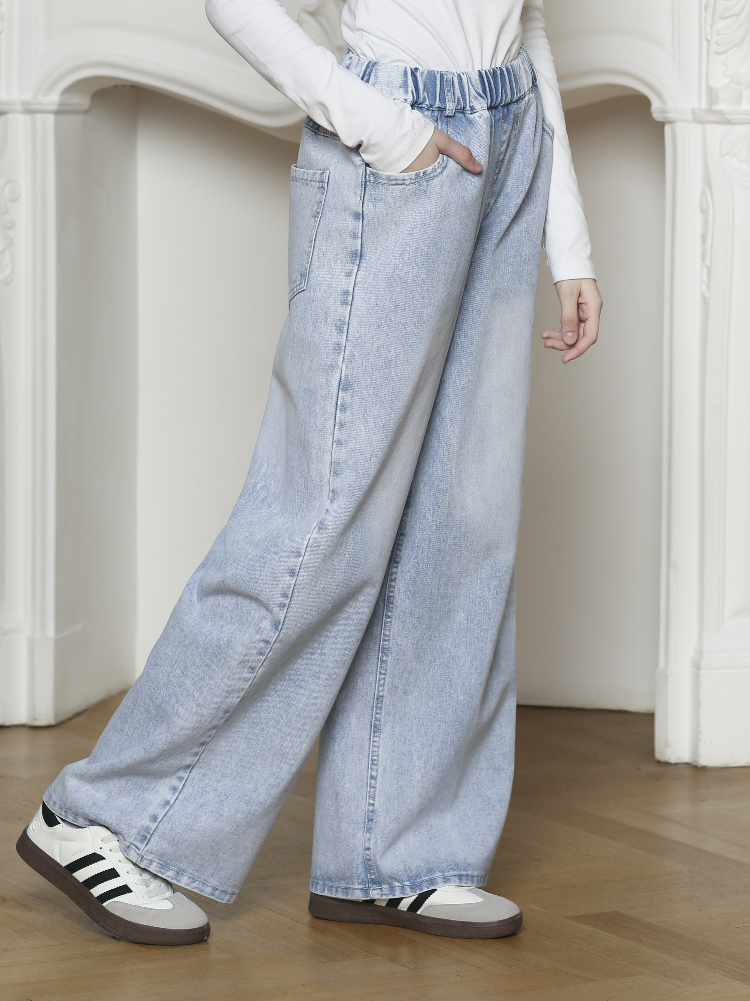 Джинсы-палаццо СИНИЙ МИР R256A-IL - фото 4