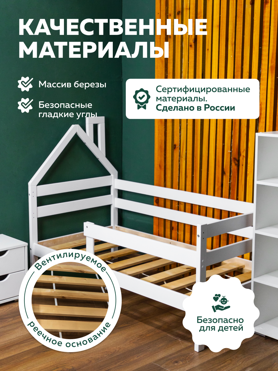 Кровать подростковая Alatoys (белый) - фото 3