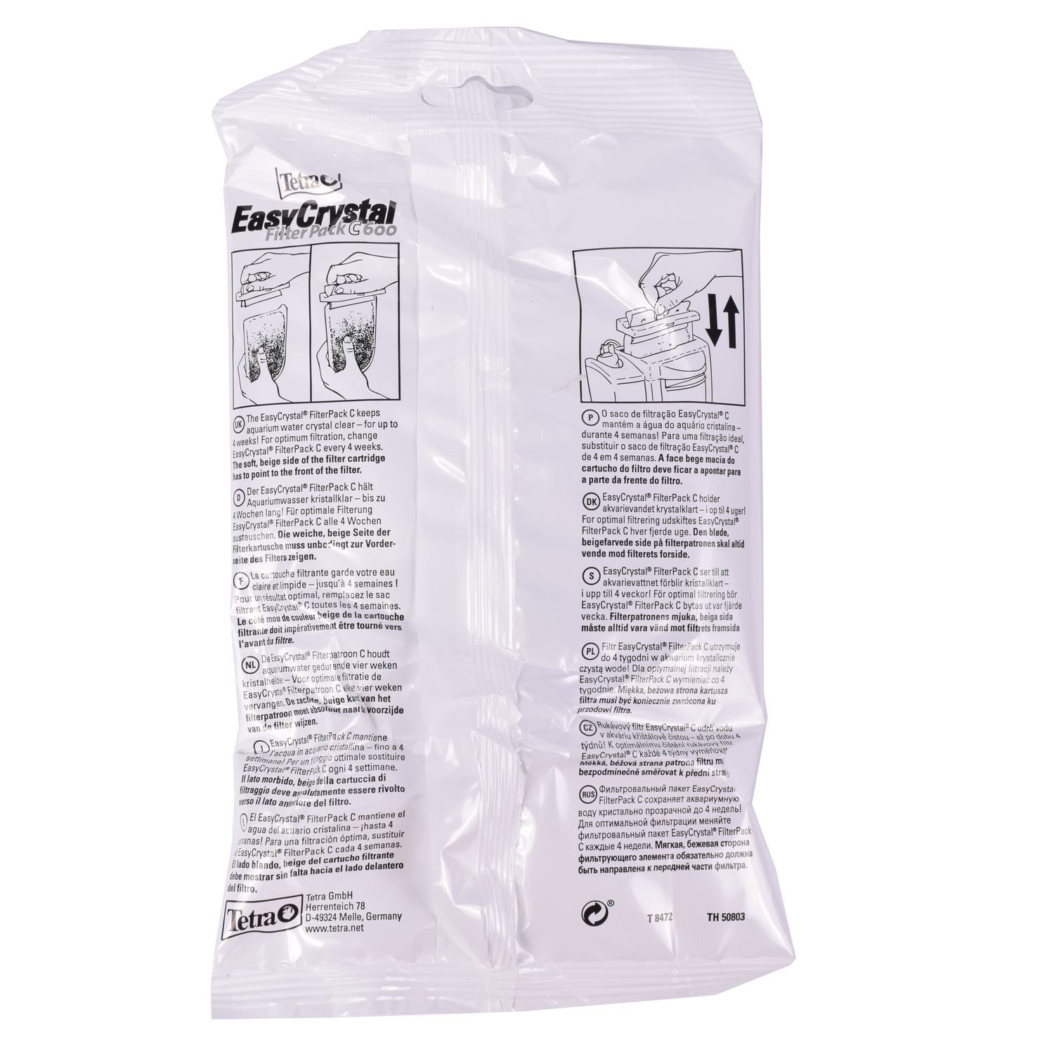 Картриджи Tetra EC 600C фильтрующие с углем для внутреннего фильтра EasyCrystal 600 3шт - фото 6